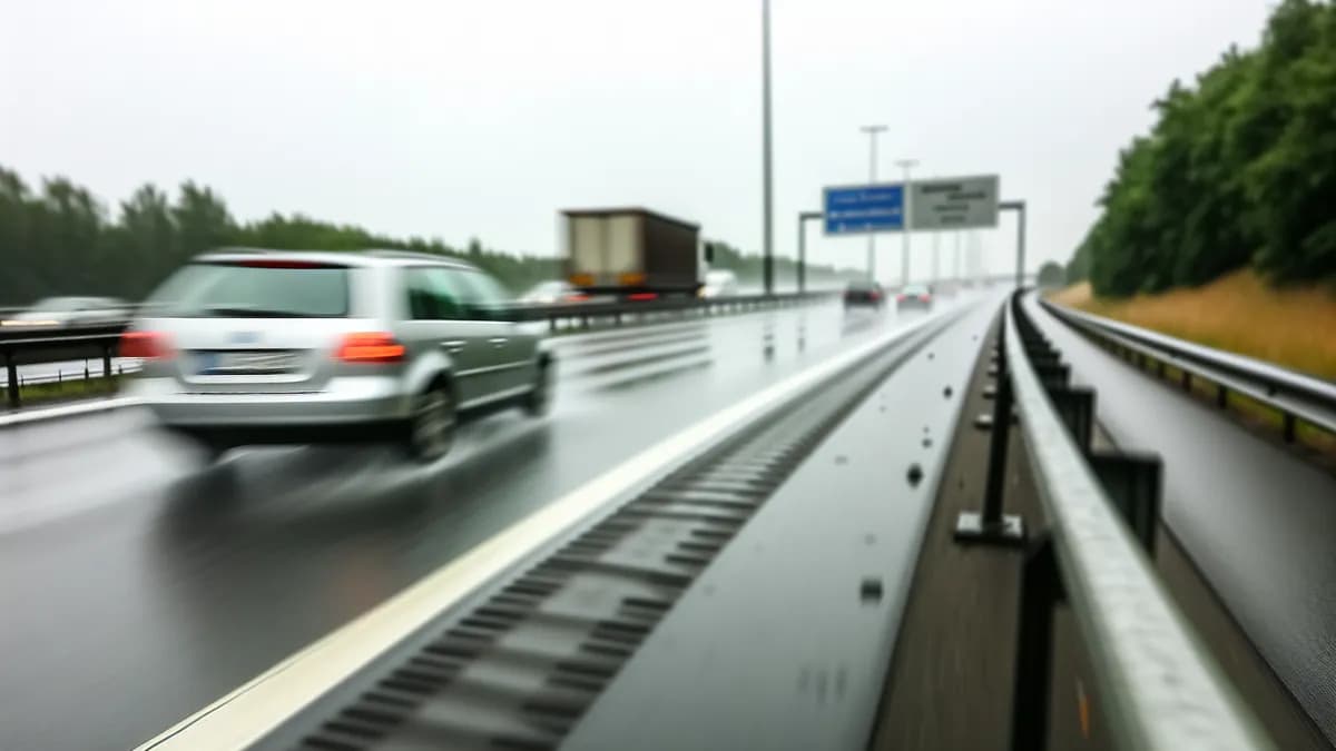 Autobahn Abstandsblitzer Messstelle Abstandsblitzer A24 bei Marnitz/Ruhn Richtung Berlin auf der A24