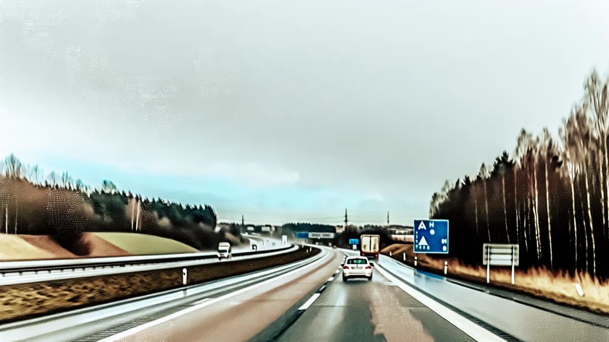 Autobahn Abstandsblitzer Messstelle Abstandsblitzer A1 bei Dötlingen, km 142.053 auf der A1