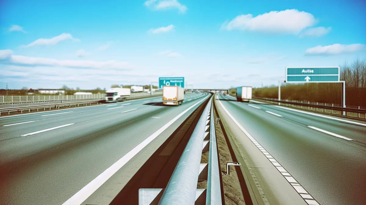 Autobahn Abstandsblitzer Messstelle Abstandsblitzer A60, km 23.36, FR Darmstadt auf der A60