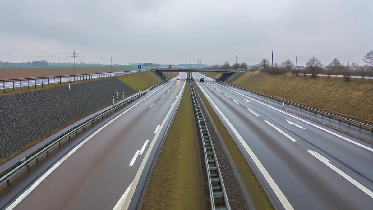 Autobahn Abstandsblitzer Messstelle Abstandsblitzer A60 Mainz (km 23.36) FR Darmstadt auf der A60 Richtung Darmstadt