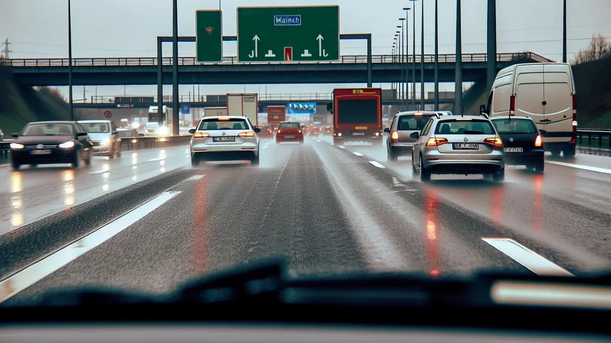 Autobahn Abstandsblitzer Messstelle Abstandsblitzer A60 Mainzer Ring bei km 23,60 auf der A60 - Mainzer Ring