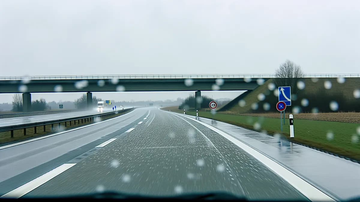Autobahn Abstandsblitzer Messstelle Abstandsblitzer A9 bei Manching Richtung München auf der A9