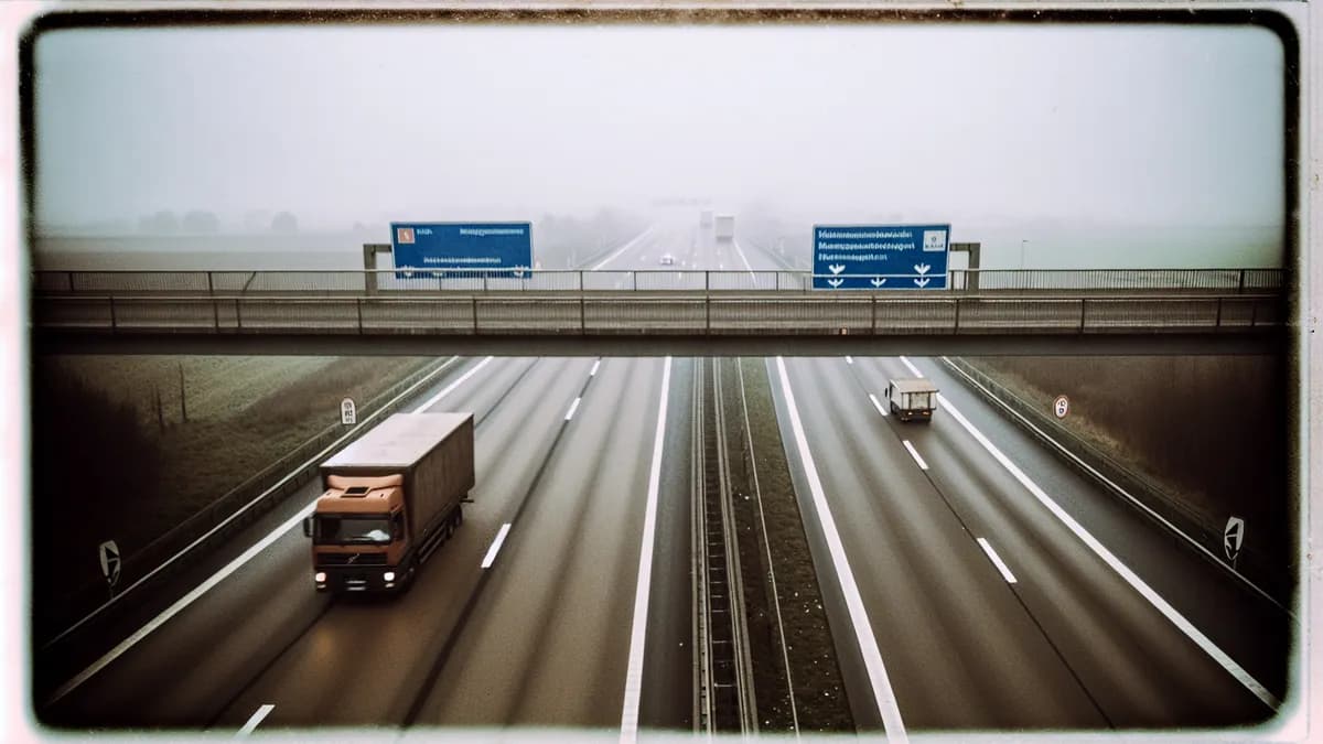 Autobahn Abstandsblitzer Messstelle Abstandsblitzer A9 bei Marktschorgast auf der A9