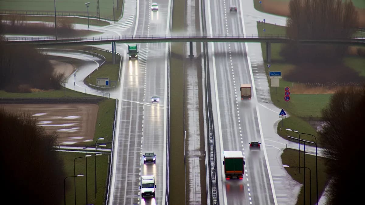 Autobahn Abstandsblitzer Messstelle Abstandsblitzer A9 bei Marktschorgast auf der A9