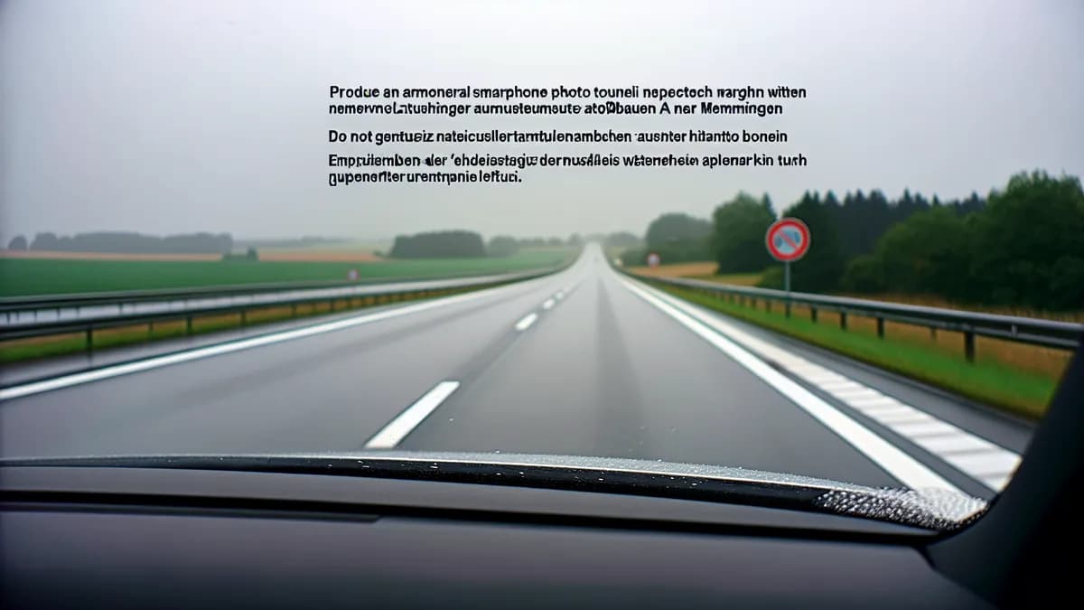 Autobahn Abstandsblitzer Messstelle Abstandsblitzer A96 bei Memmingen, Richtung Lindau auf der A96