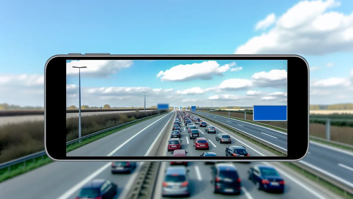 Autobahn Abstandsblitzer Messstelle Abstandsblitzer A61 Mendig, km 209.150, FR Koblenz auf der A61