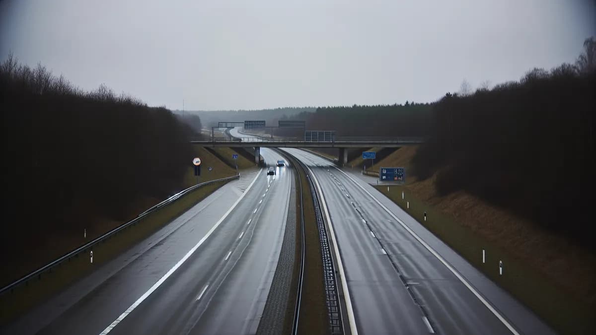 Autobahn Abstandsblitzer Messstelle Abstandsblitzer A5 bei Mörfelden-Walldorf, km 505.345 auf der A5