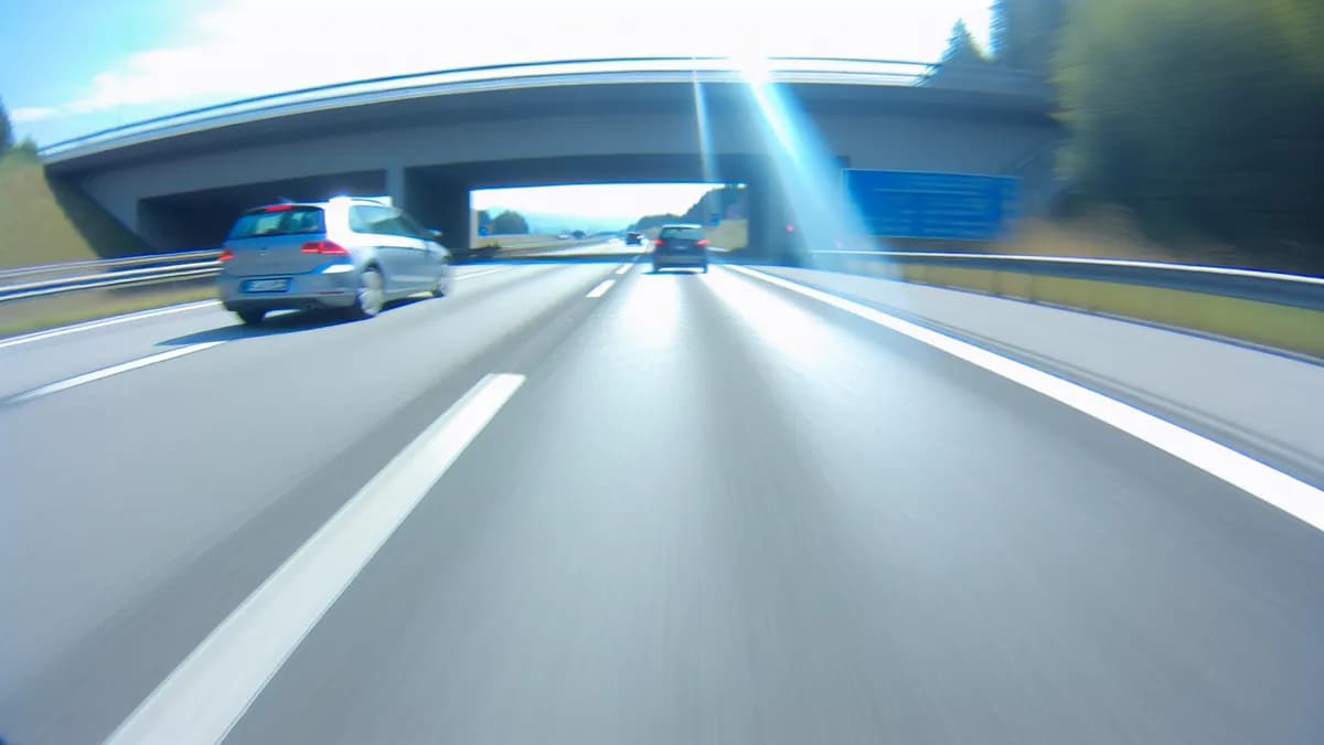 Autobahn Abstandsblitzer Messstelle Abstandsblitzer A92 Moosburg auf der A 92