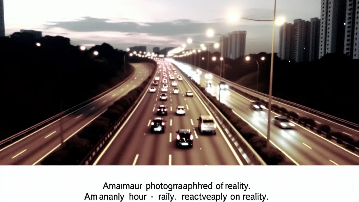 Autobahn Abstandsblitzer Messstelle Abstandsblitzer A52 bei Mülheim an der Ruhr auf der A52