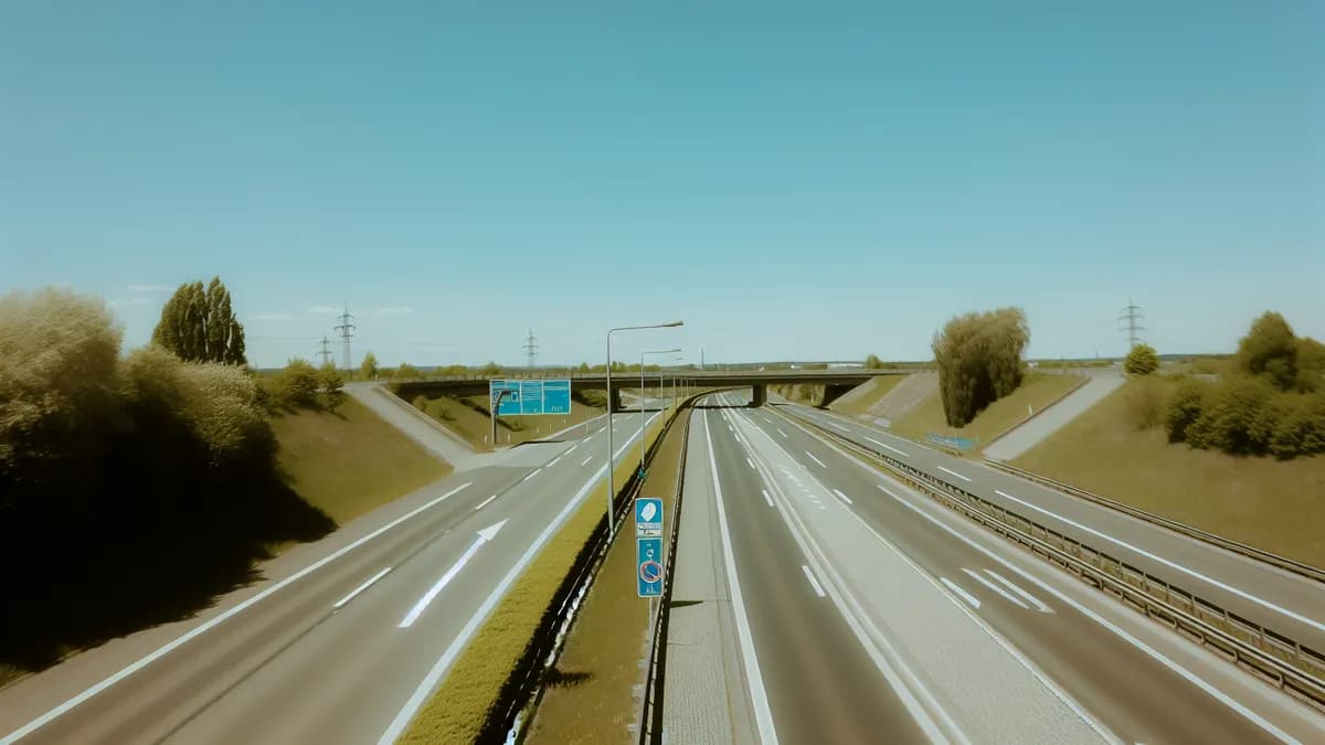 Autobahn Abstandsblitzer Messstelle Abstandsblitzer A93 Nabburg (Abschnitt 700) auf der A93