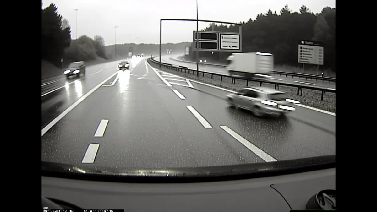 Autobahn Abstandsblitzer Messstelle Abstandsblitzer A7 Neu-Ulm Richtung Füssen auf der A7