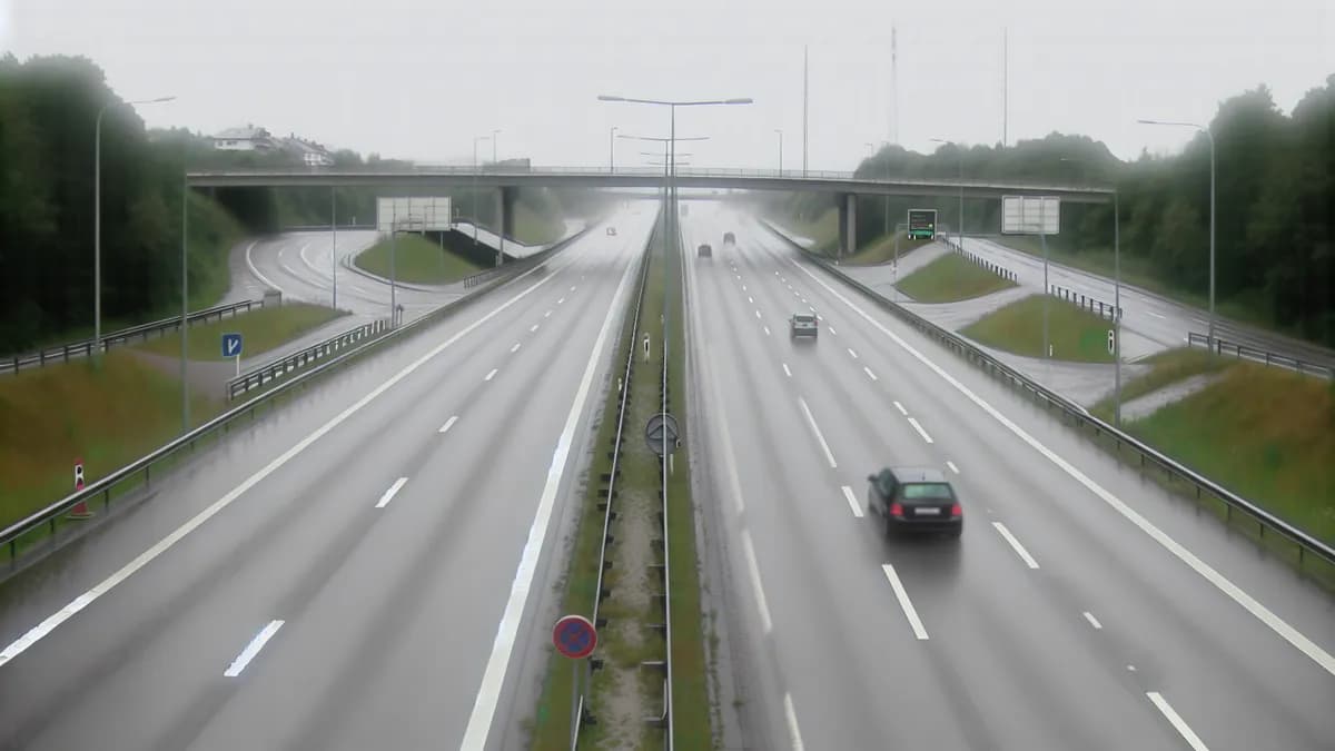 Autobahn Abstandsblitzer Messstelle Abstandsblitzer A1 bei Oyten, Kilometer 90.255 auf der A1