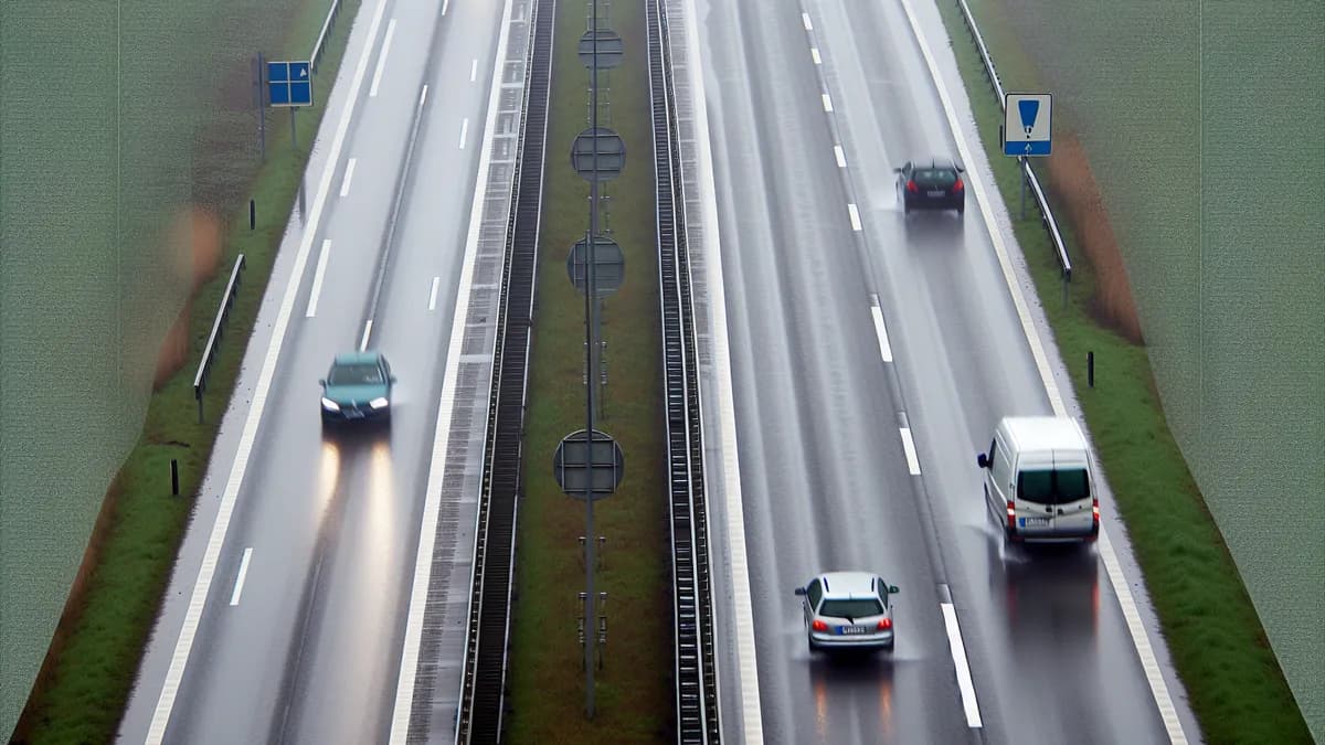 Autobahn Abstandsblitzer Messstelle Abstandsblitzer A1 Oyten bei km 90.265 auf der A1