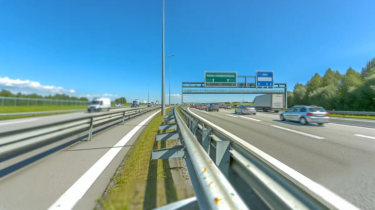 Autobahn Abstandsblitzer Messstelle Abstandsblitzer A96 Penzing auf der A96 Richtung Lindau