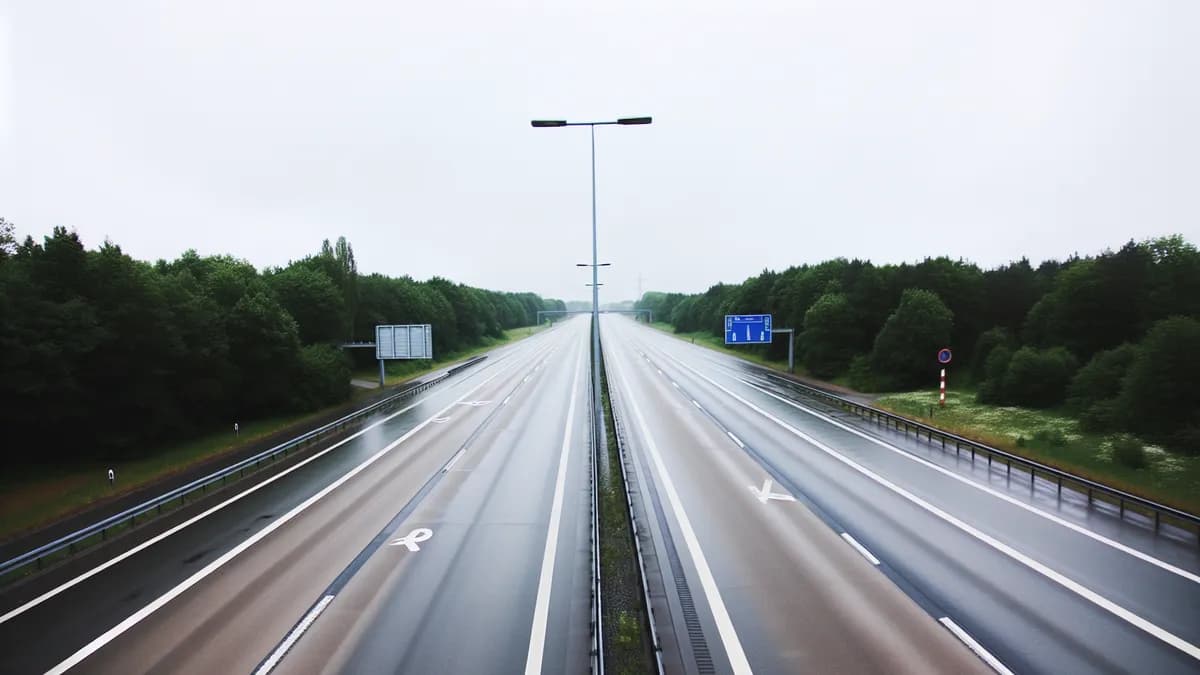 Autobahn Abstandsblitzer Messstelle Abstandsblitzer A1 bei Rieste, km 202.852 auf der A1