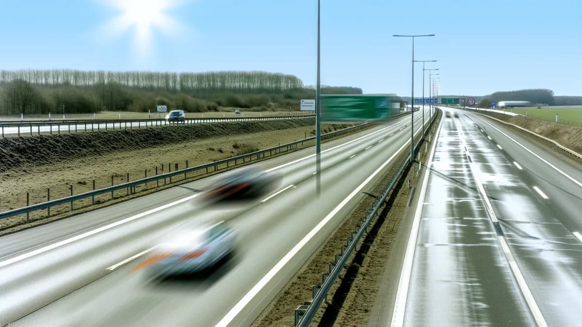 Abstandsblitzer A5 bei Ringsheim