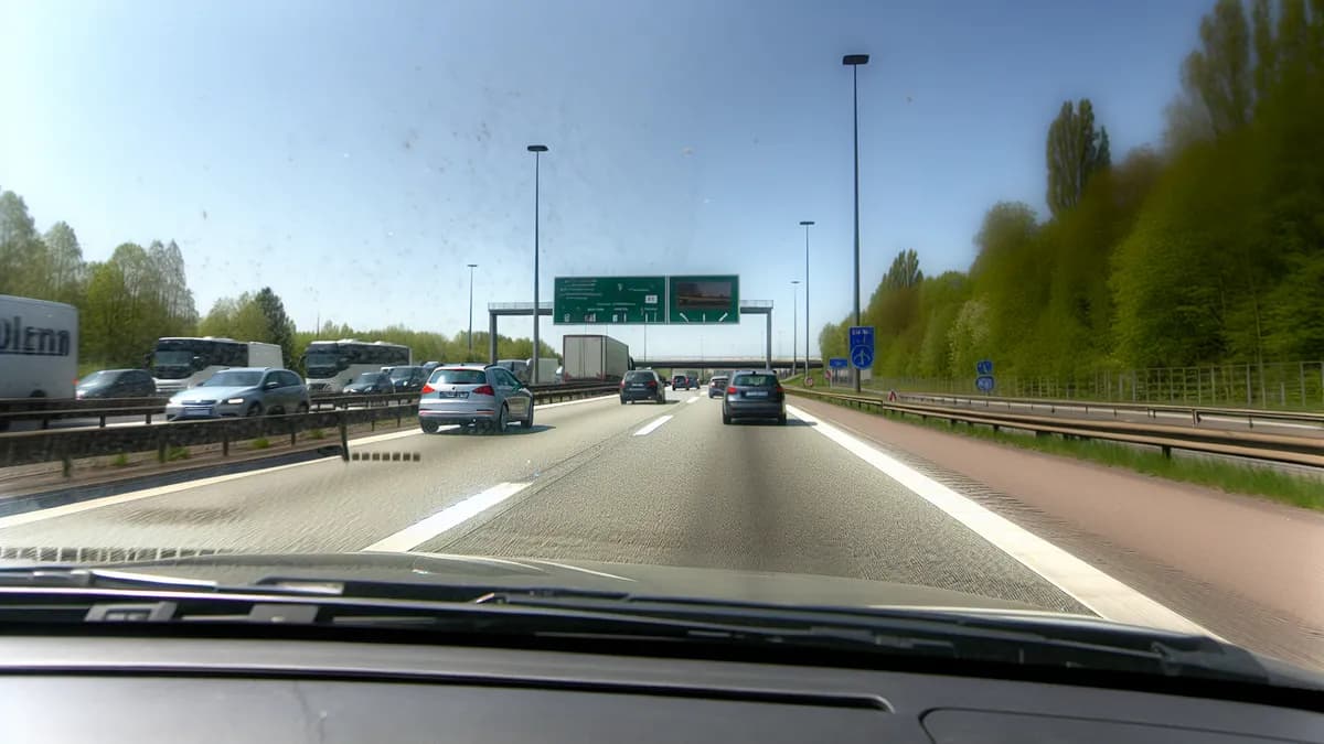 Autobahn Abstandsblitzer Messstelle Abstandsblitzer A81 Rottenburg-Seebronn km 618.760 auf der A81 in Fahrtrichtung Stuttgart