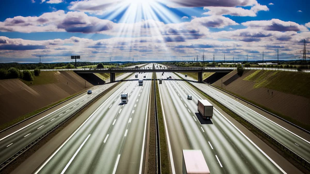 Autobahn Abstandsblitzer Messstelle Abstandsblitzer A7 Schnelldorf R. Füssen (VKS 3.0) auf der A7