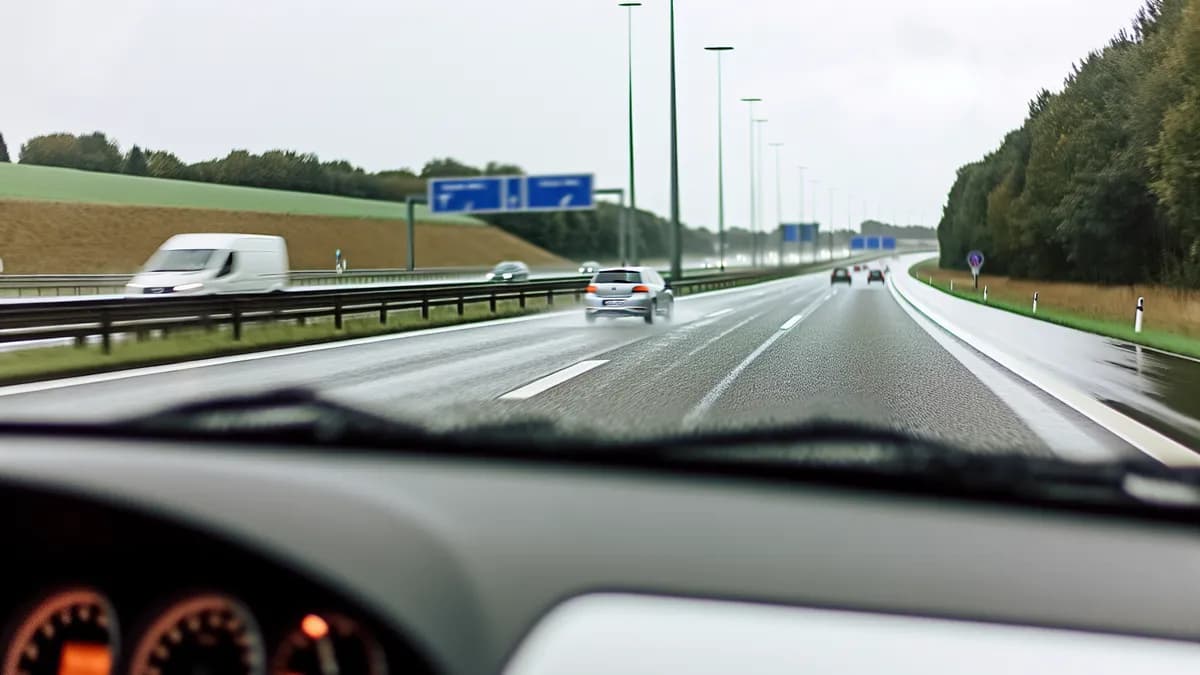 Autobahn Abstandsblitzer Messstelle Abstandsblitzer A3 Seebach auf der A 3