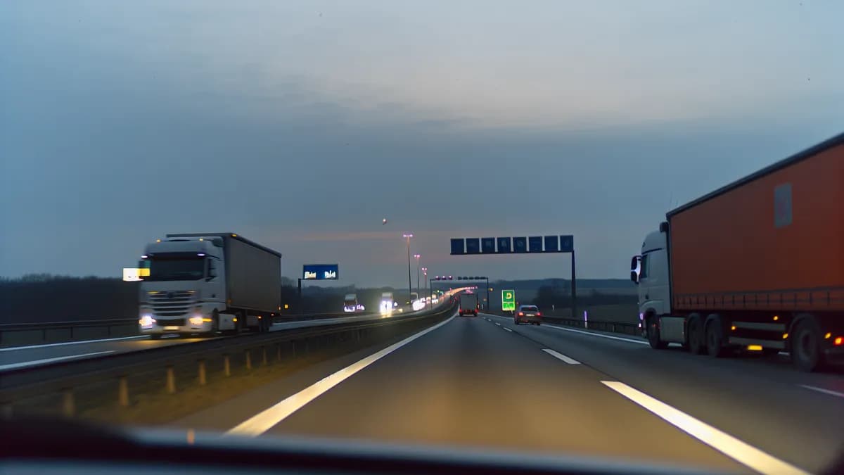 Autobahn Abstandsblitzer Messstelle Abstandsblitzer A3 Seebach auf der A3