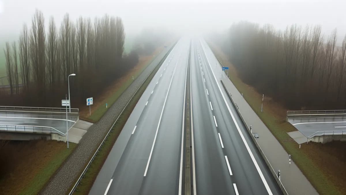 Abstandsblitzer A38 bei Seifertshain, km 215.4, Richtung Göttingen