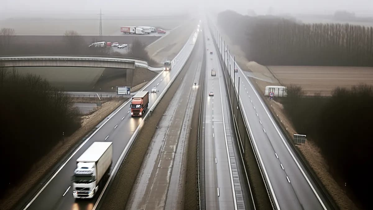 Autobahn Abstandsblitzer Messstelle Abstandsblitzer A5 bei Sinzheim (km 662.25) auf der A5