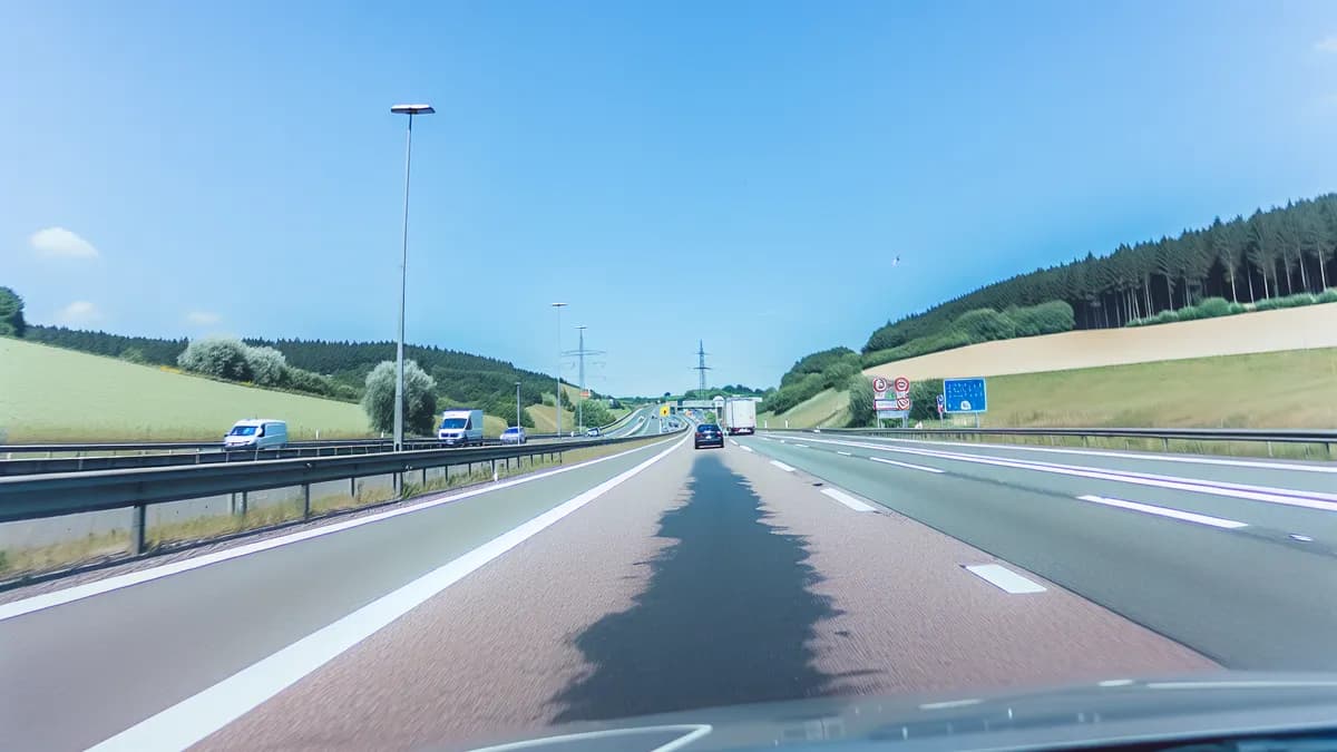 Autobahn Abstandsblitzer Messstelle Abstandsblitzer A9 Stammbach Richtung München auf der A9