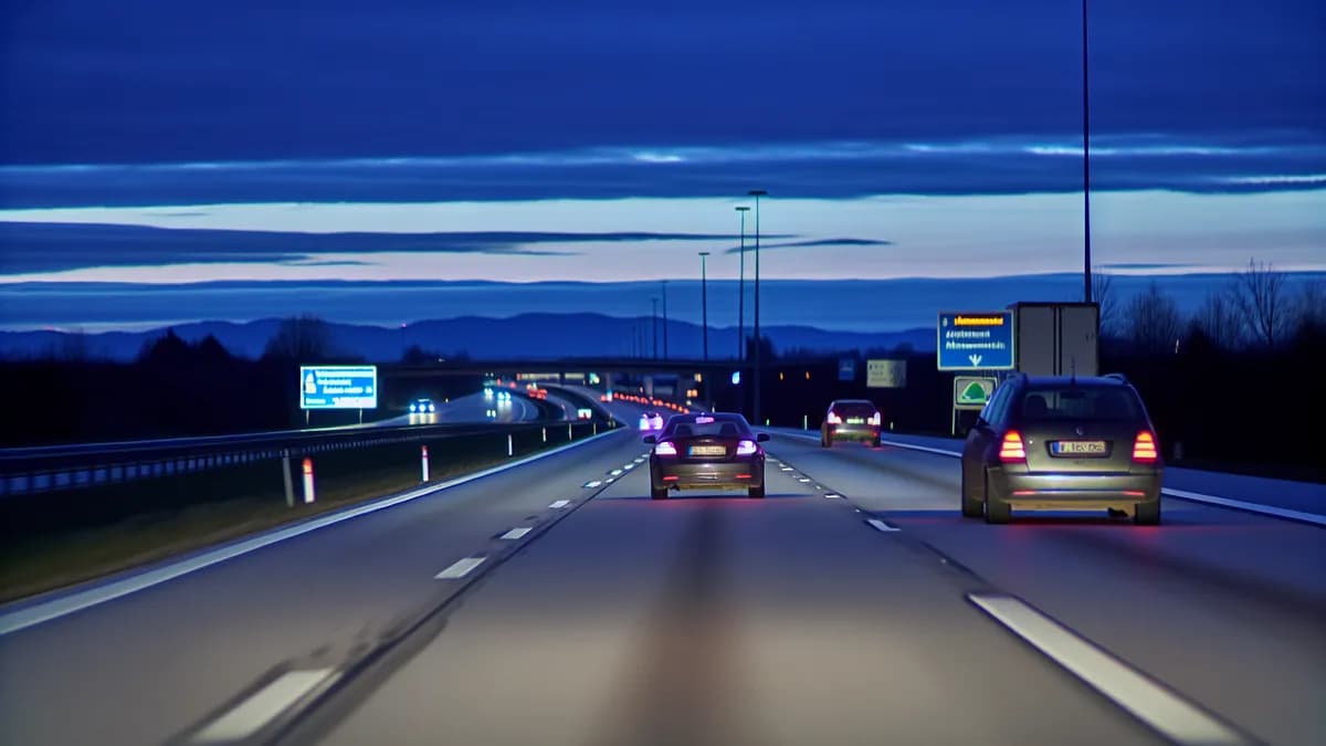 Autobahn Abstandsblitzer Messstelle Abstandsblitzer A9 Stammbach auf der A9, Richtung München