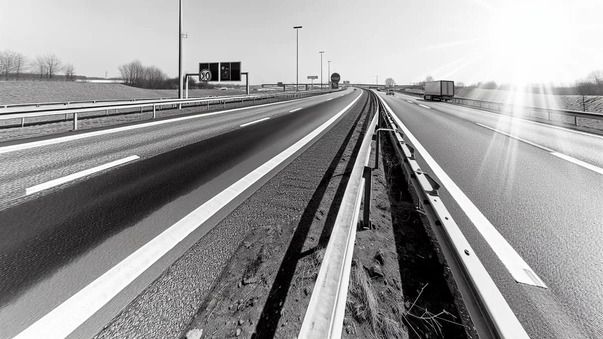 Autobahn Abstandsblitzer Messstelle Abstandsblitzer A1 Stapelfeld, km 15.0 auf der A1