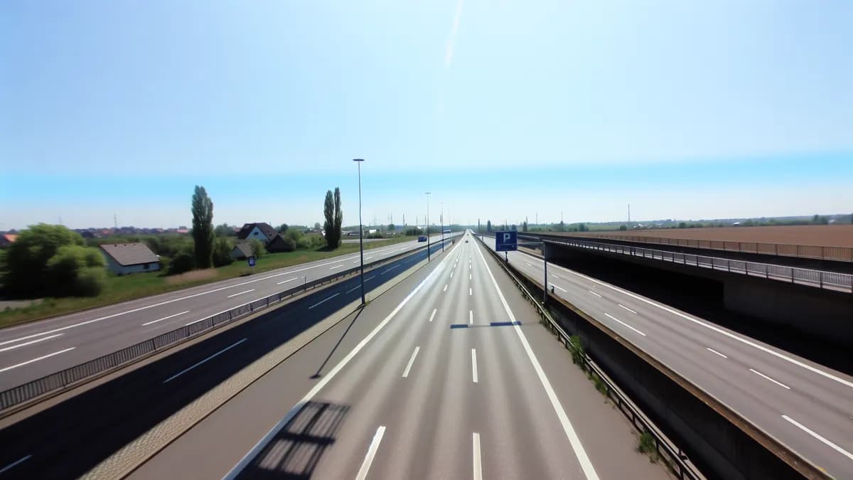 Autobahn Abstandsblitzer Messstelle Abstandsblitzer A93 Teublitz, Fahrtrichtung Holledau auf der A93