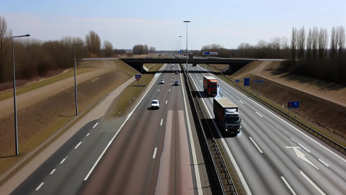 Autobahn Abstandsblitzer Messstelle Abstandsblitzer A59 Troisdorf Spich auf der A 59