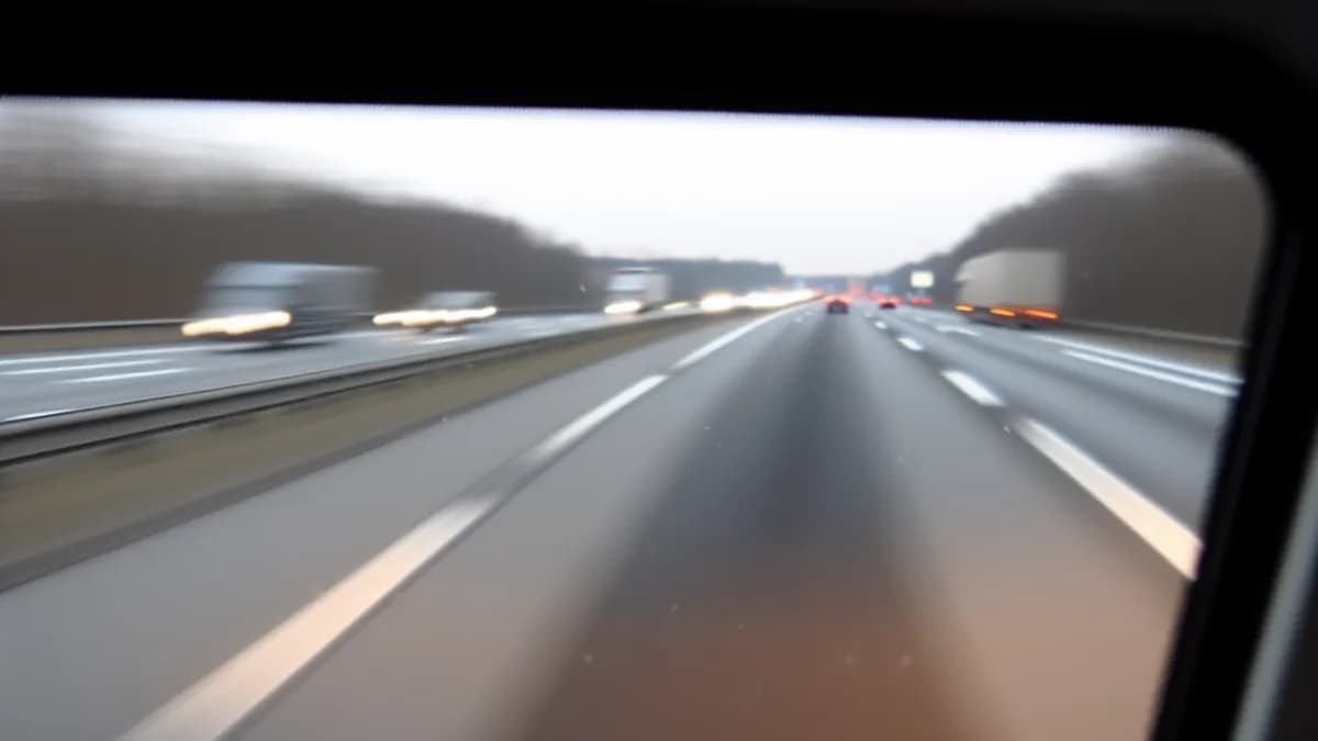 Autobahn Abstandsblitzer Messstelle Abstandsblitzer A99 Unterföhring Ri. AK Süd auf der A99, Autobahnring München