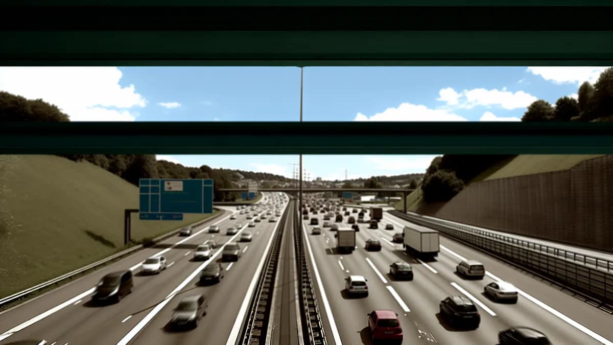 Autobahn Abstandsblitzer Messstelle Abstandsblitzer A61 bei Waldlaubersheim (km 286.1) auf der A61