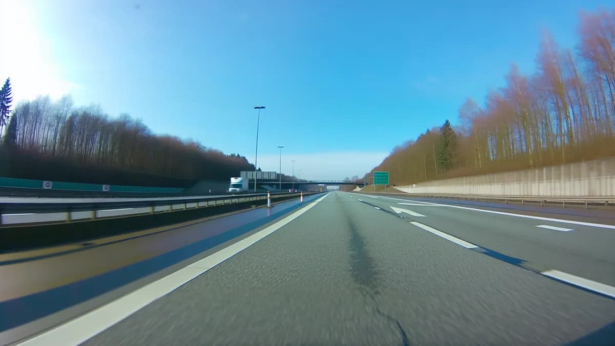 Autobahn Abstandsblitzer Messstelle Abstandsblitzer A61 bei Waldlaubheim, km 286.1 auf der A61