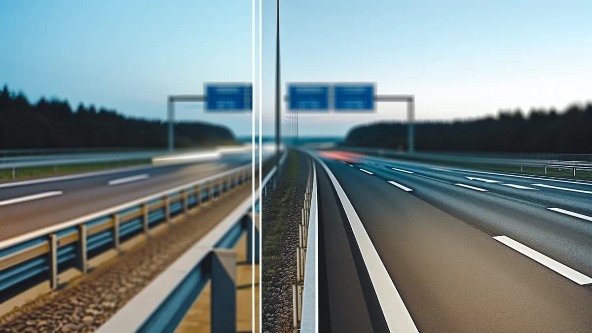 Abstandsblitzer A9 bei Walpernhain (Kilometer 167.5)