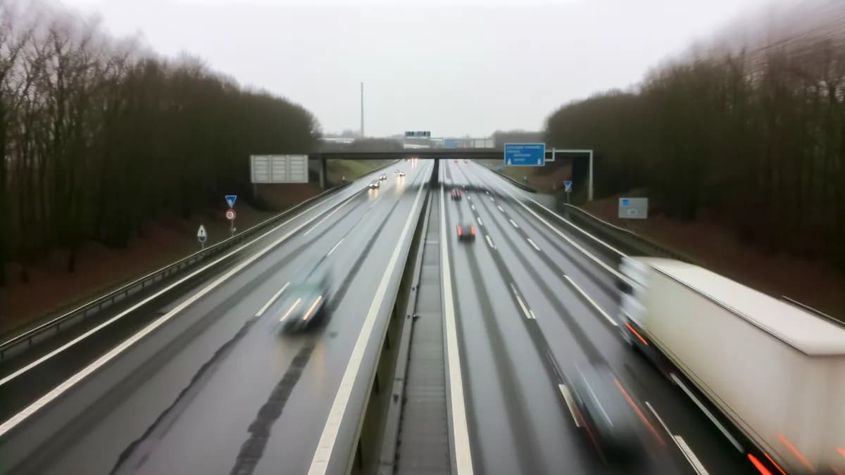 Autobahn Abstandsblitzer Messstelle Abstandsblitzer A7 Wasserlosen auf der A7