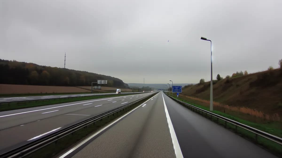 Autobahn Abstandsblitzer Messstelle Abstandsblitzer A5 Weingarten, km 615.9 (Fahrtrichtung Basel) auf der A5