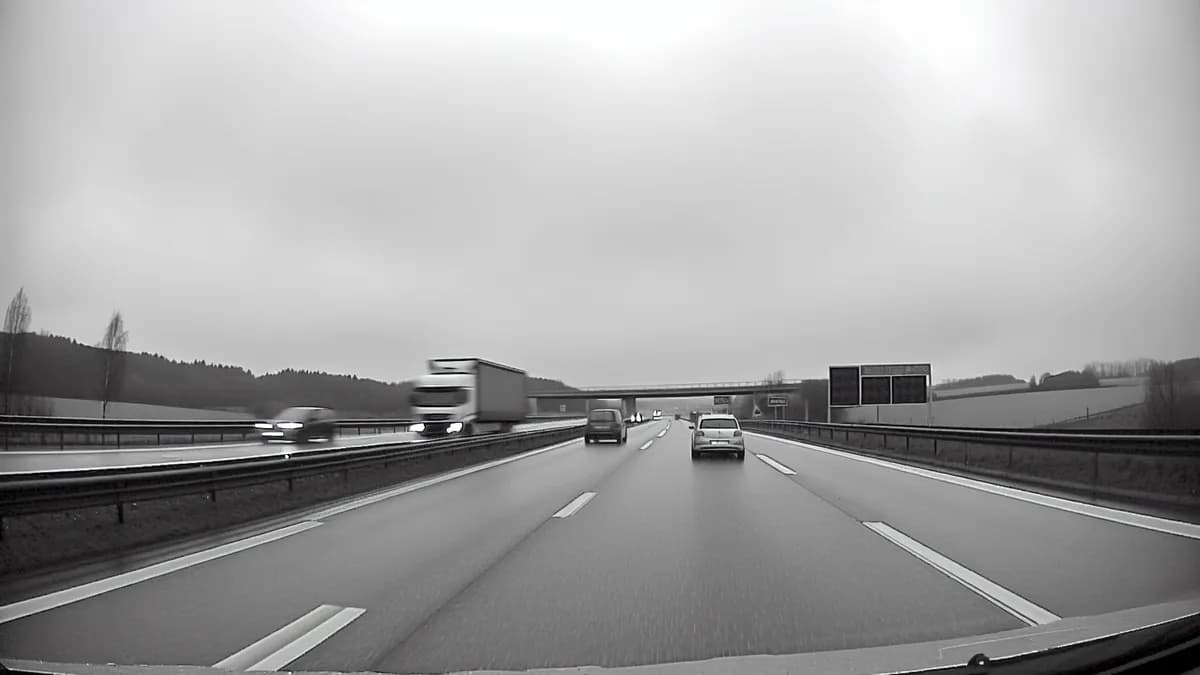 Autobahn Abstandsblitzer Messstelle Abstandsblitzer A5 Weingarten bei km 615.9 auf der A5