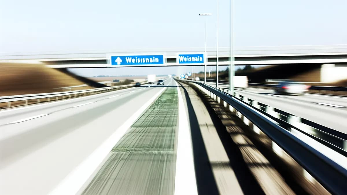 Autobahn Abstandsblitzer Messstelle Abstandsblitzer A70 Weismain, Abschnitt 480 bei km 1.110 auf der A70