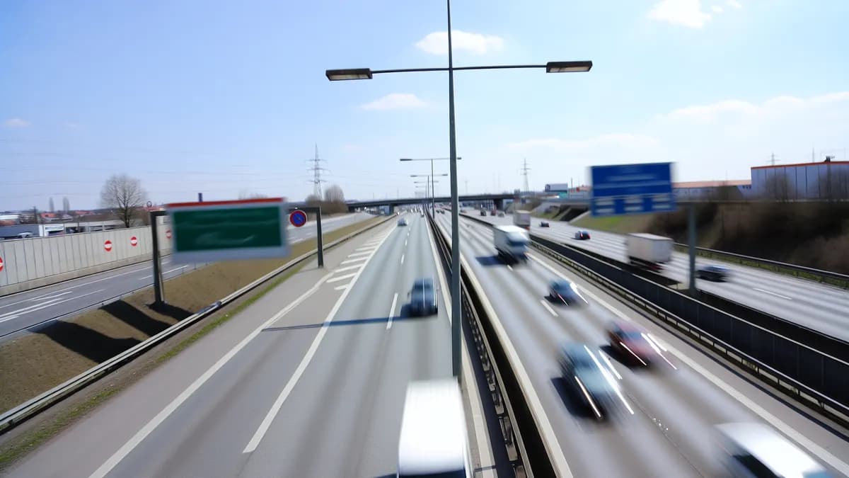 Autobahn Abstandsblitzer Messstelle Abstandsblitzer A63 Wörrstadt, km 18.500 Richtung Mainz auf der A 63